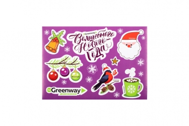 Новогодний стикерпак, фиолетовый / New Year sticker pack, purple